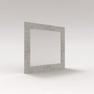 ZEUS Speil med stripete sølv ramme 90x80